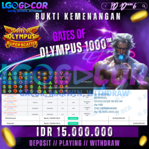 Menguak "Bukti JP Lgogacor Gates Of Olympus 1000": Maxwin Murni Rp 15 Juta, Mitos atau Realita?