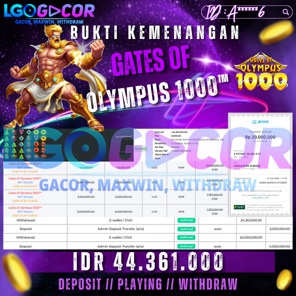 bukti jp lgogacor hari ini